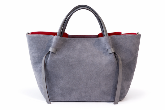 Elegant Suede & Genuine Leather Bag – Premium Italian Quality