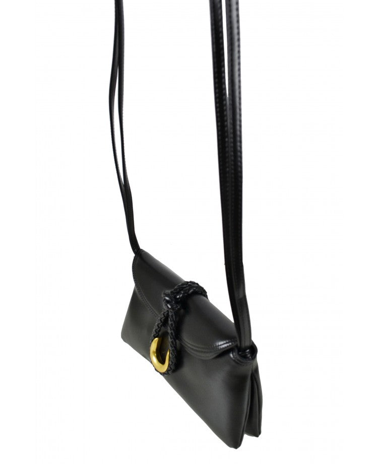 Elegant Leather Pochette — Removable Shoulder Strap