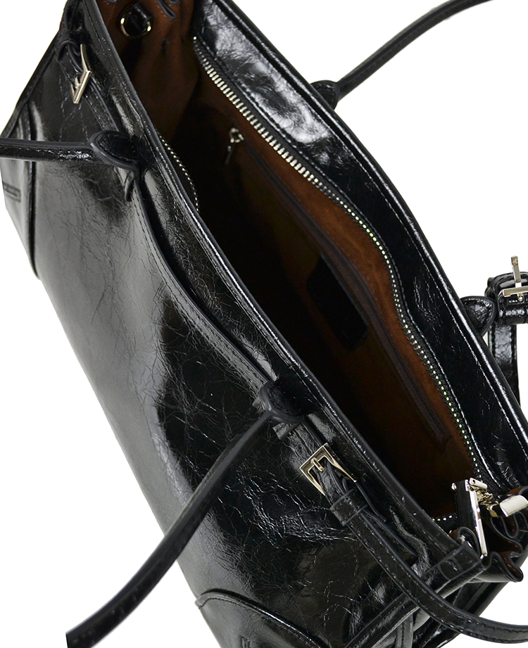 East–West Shoulder Bag — Genuine Italian Leather