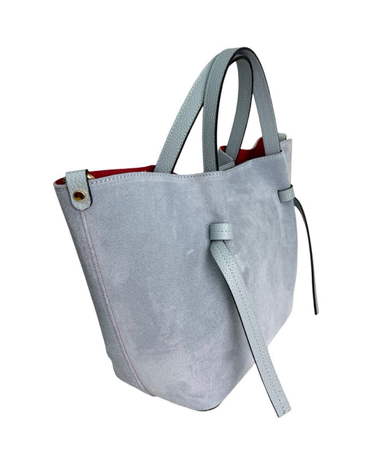 Elegant Suede & Genuine Leather Bag – Premium Italian Quality