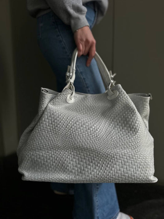 Woven Leather Tote