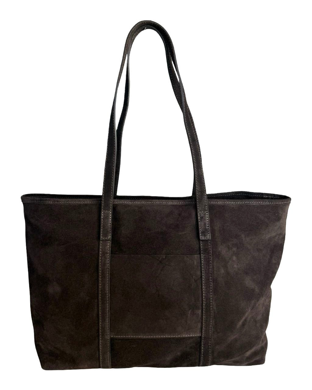 Italian Suede Shopper — spacious & lightweight