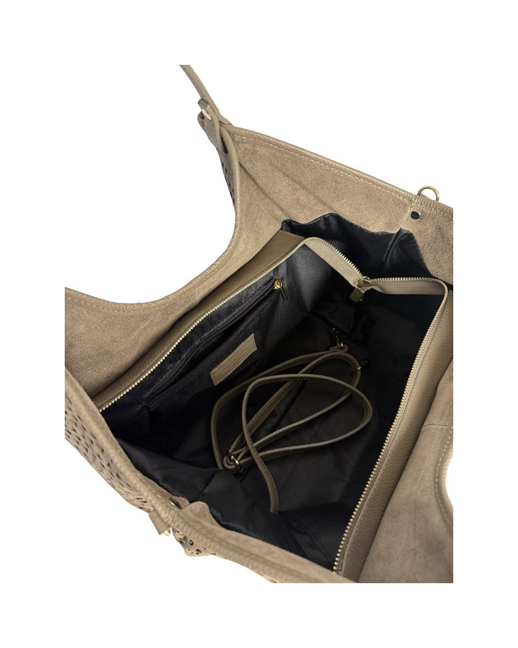 Perforated Suede Tote — Made in Italy