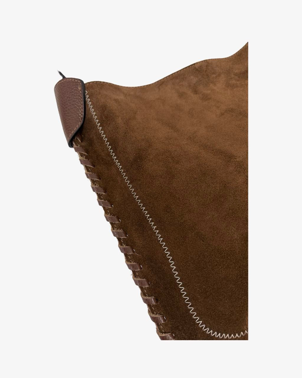 Italian Leather Shoulder Bag with Hand-Stitched Details by Modex™