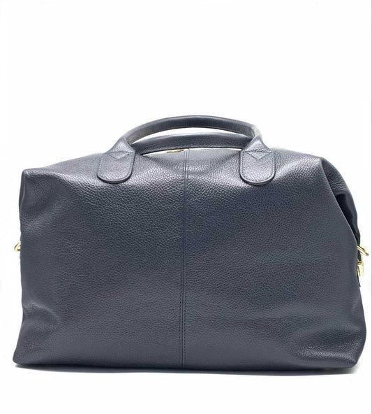 Leather Weekender Duffel with Shoulder Strap