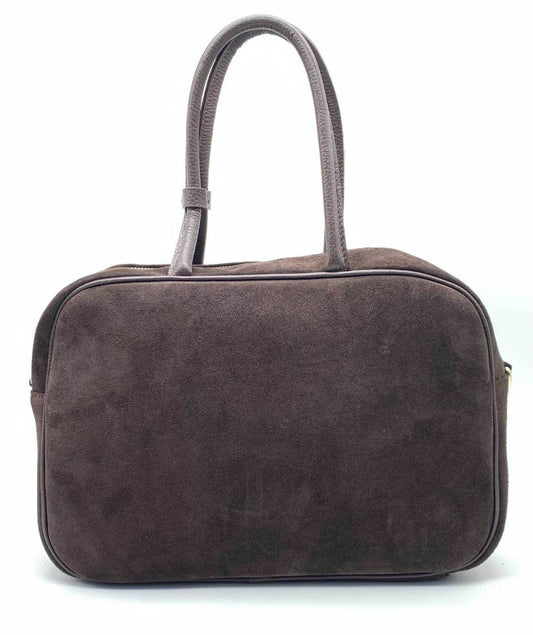 Italian Suede Leather Bag with Refined Detailing — Modex™