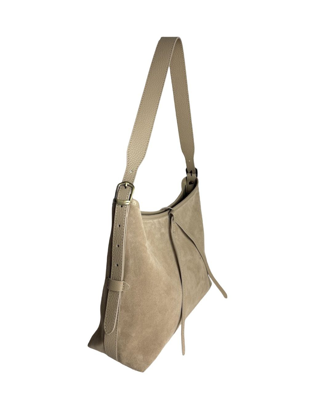 Structured Italian Leather Shoulder Bag with Adjustable Strap by Modex™