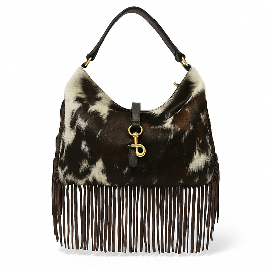 Hair-On Cowhide Fringe Hobo