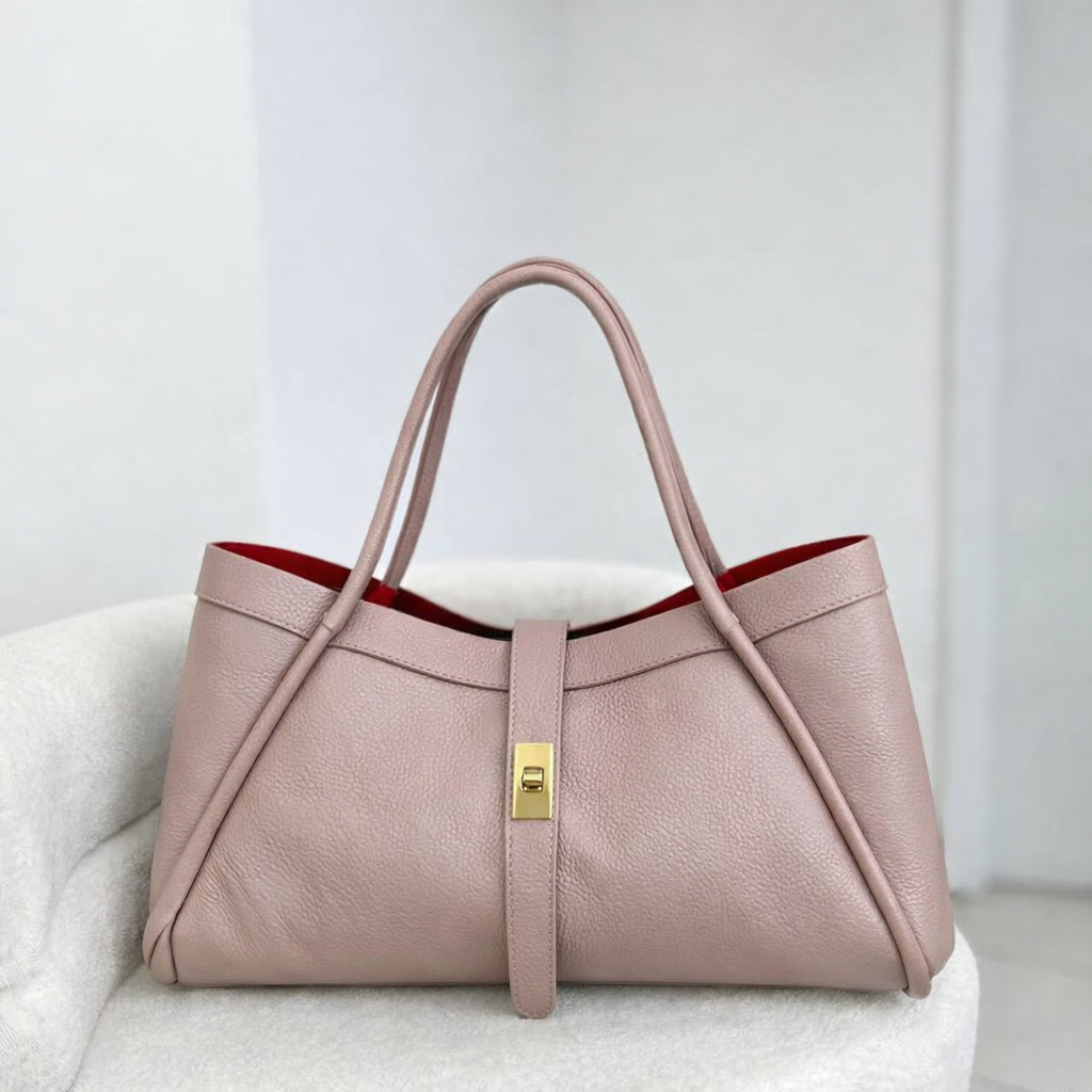 Italian Leather Structured Tote Bag