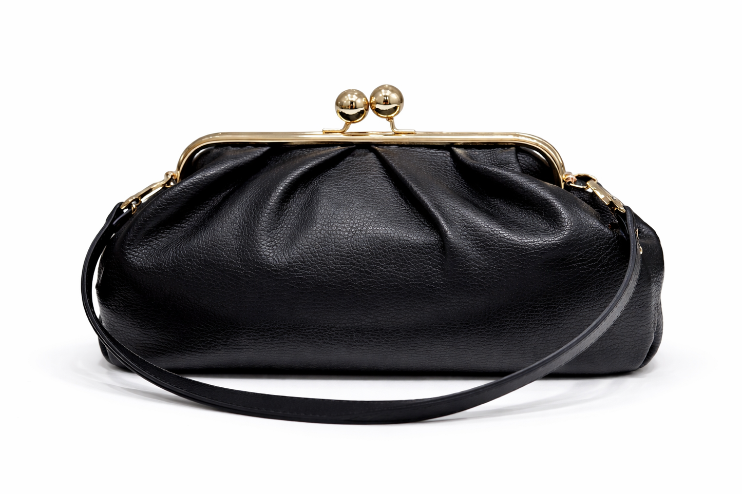 Leather Frame Bag with Kiss-Lock