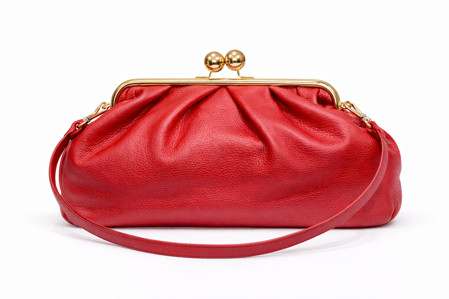 Leather Frame Bag with Kiss-Lock