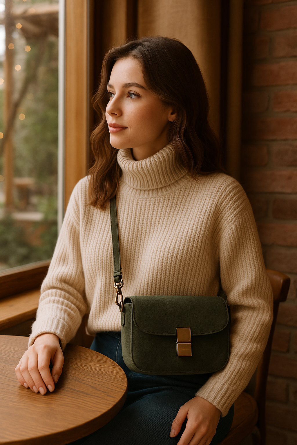Italian Leather Crossbody with Metal Lock — Modex™