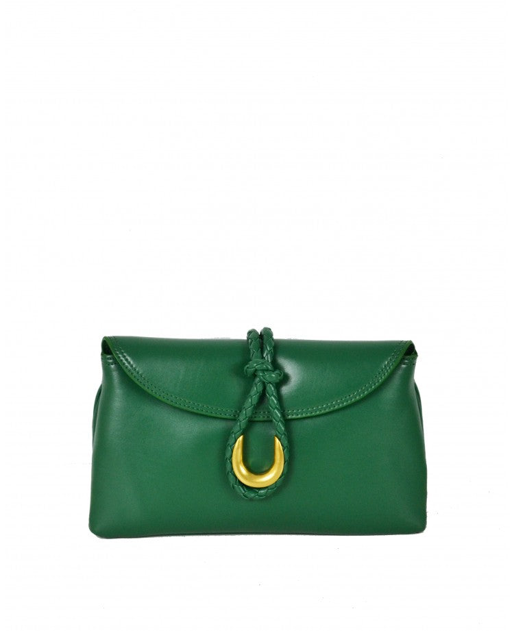 Elegant Leather Pochette — Removable Shoulder Strap