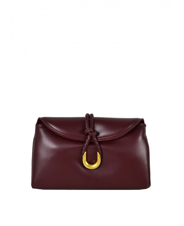 Elegant Leather Pochette — Removable Shoulder Strap
