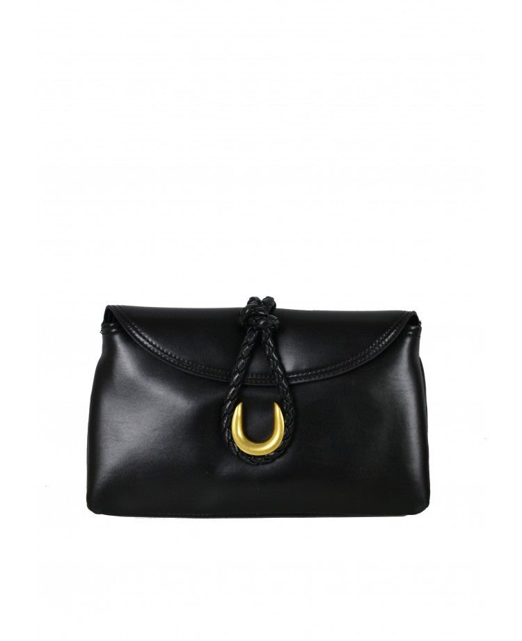Elegant Leather Pochette — Removable Shoulder Strap
