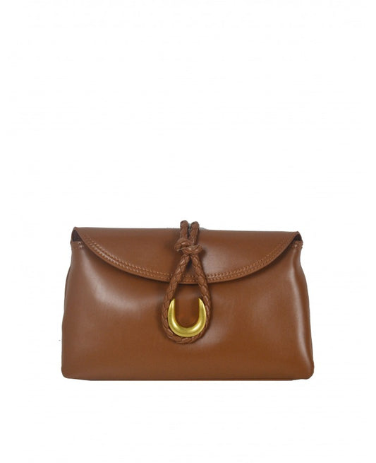 Elegant Leather Pochette — Removable Shoulder Strap