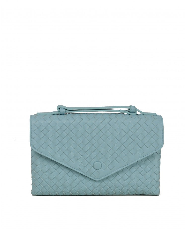 Woven Leather Top Handle Postina Bag