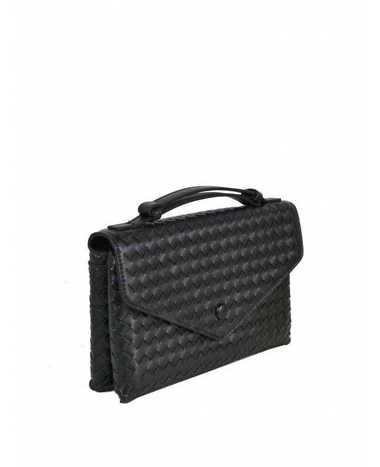 Woven Leather Top Handle Postina Bag