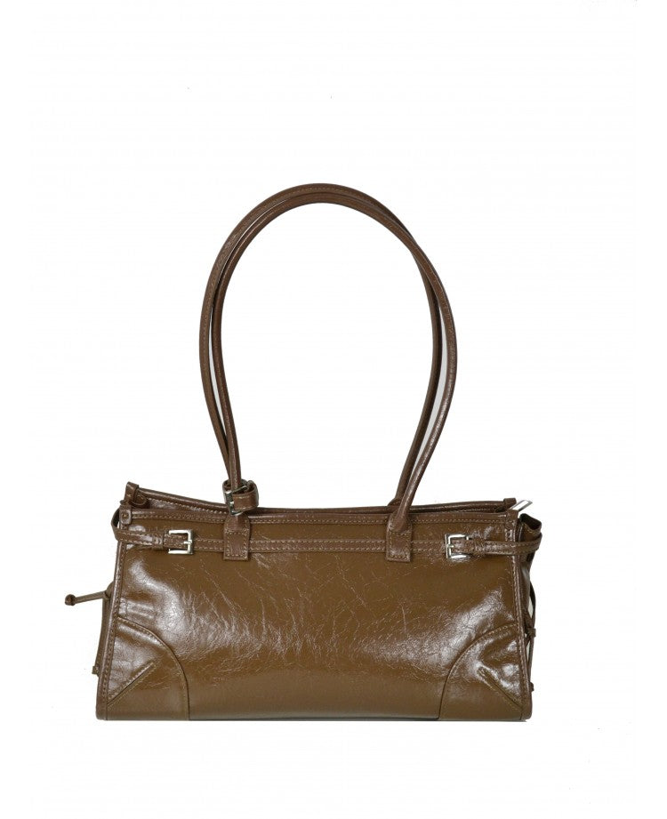 East–West Shoulder Bag — Genuine Italian Leather