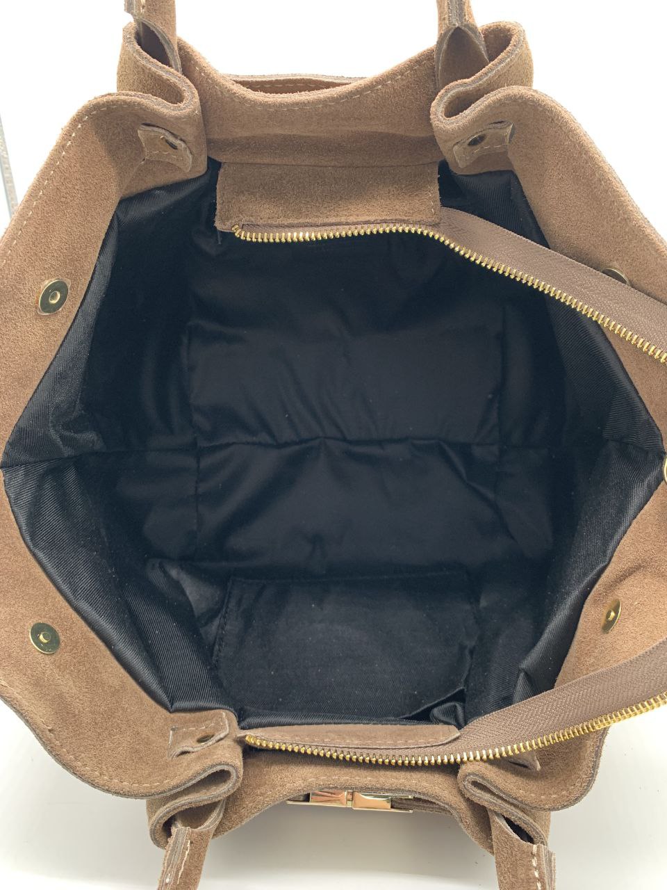 Italian Leather Tote Bag with Elegant Closure by Modex™