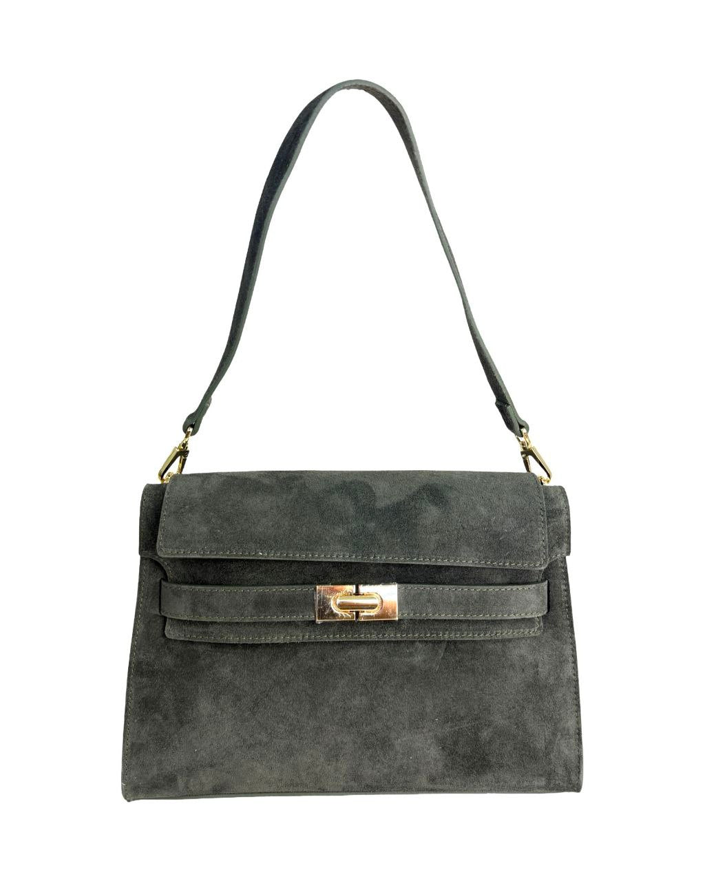 Italian Suede Shoulder/Clutch — refined and versatile