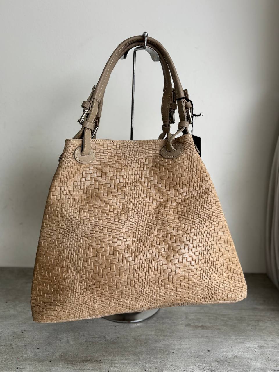 Woven Leather Tote