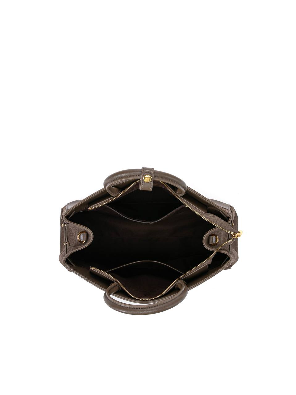 Large Suede Leather Top Handle Bag with Shoulder Strap