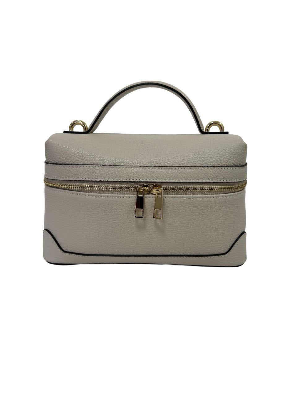 Compact Leather Top-Handle Crossbody