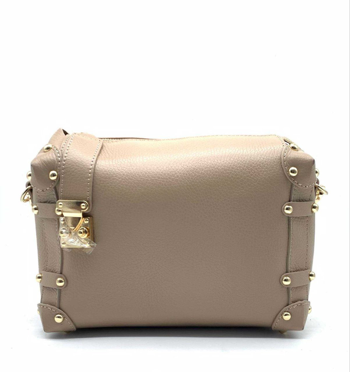 Studded Trunk Crossbody — Genuine Leather
