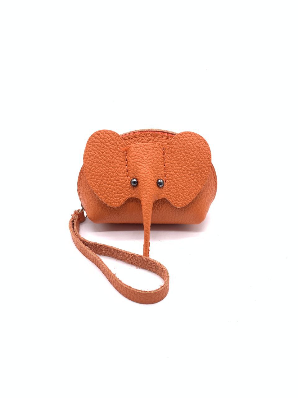 Italian Leather Elephant Coin Purse Wristlet by Modex™