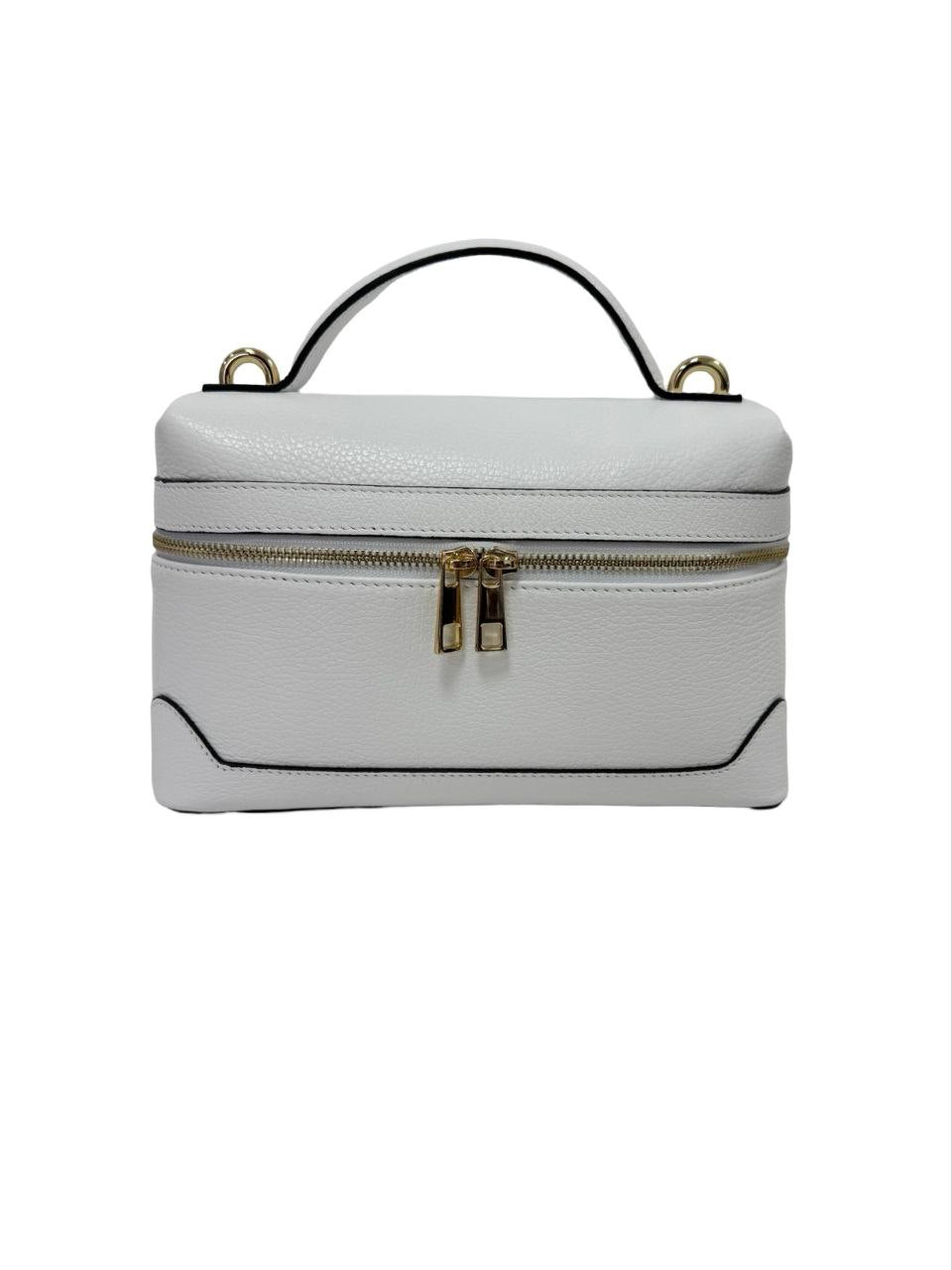 Compact Leather Top-Handle Crossbody