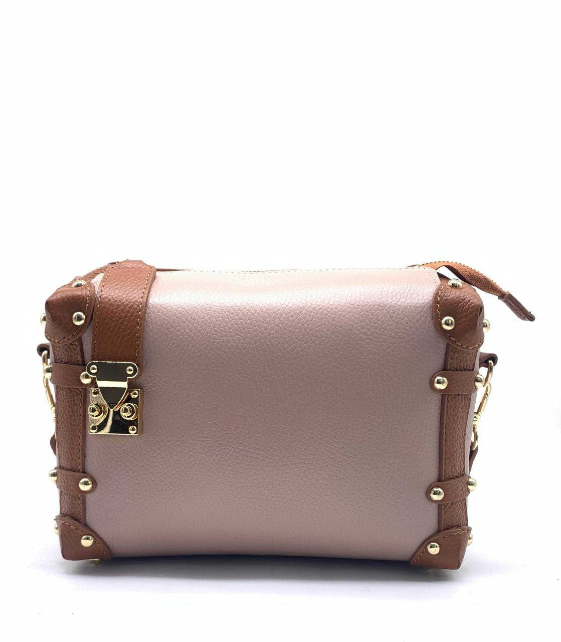 Studded Trunk Crossbody — Genuine Leather