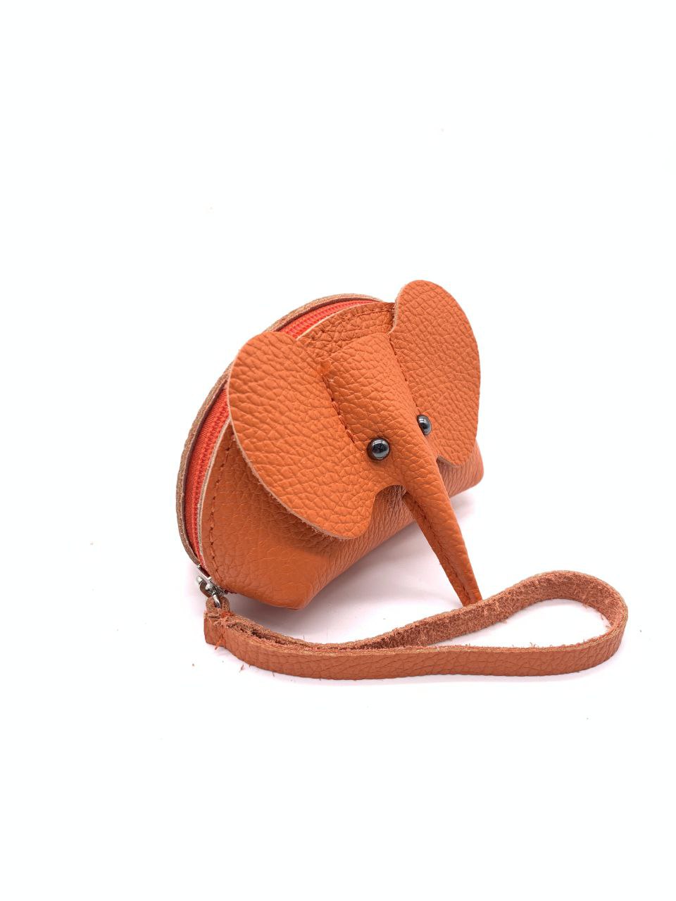 Italian Leather Elephant Coin Purse Wristlet by Modex™