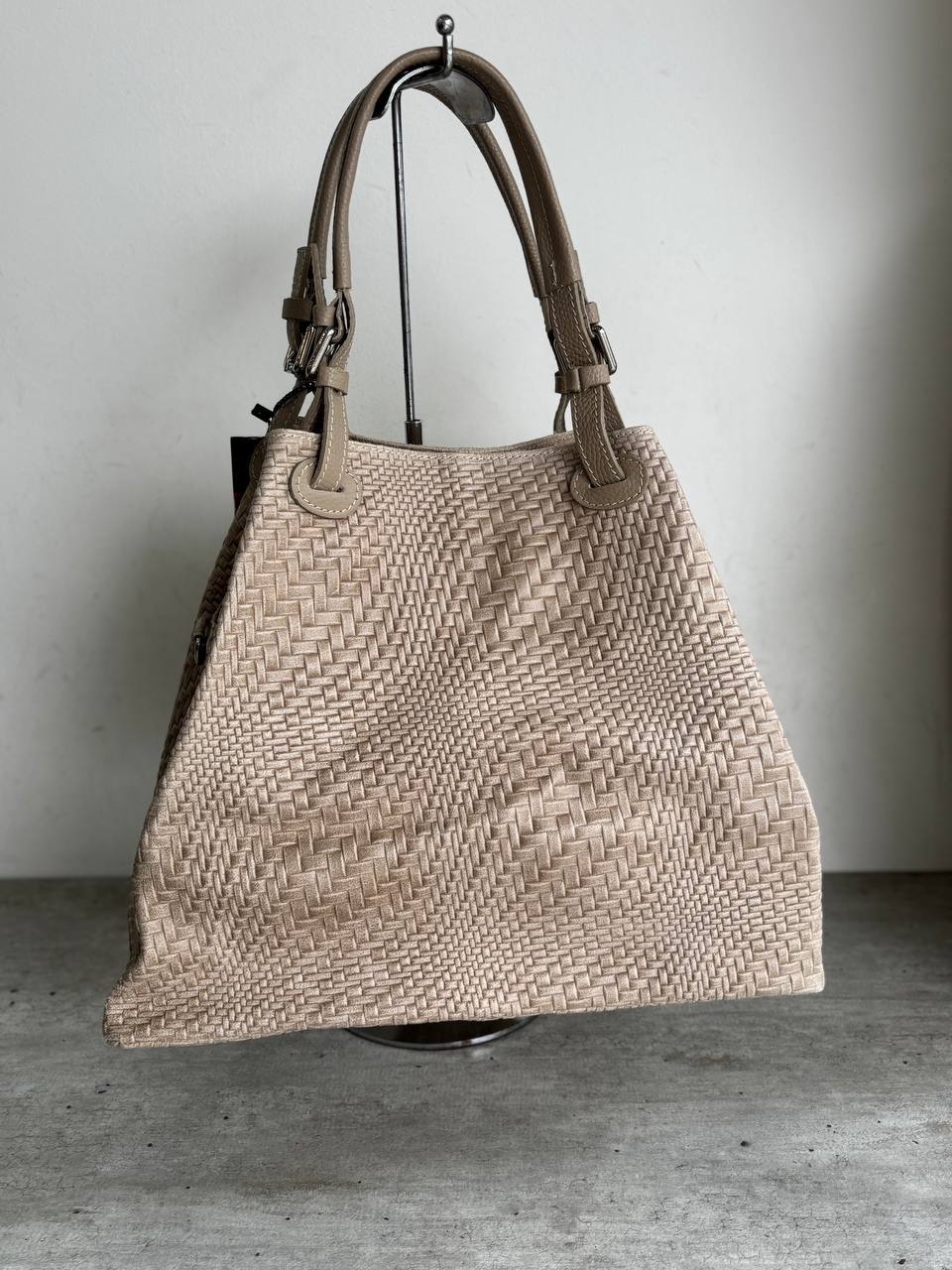 Woven Leather Tote