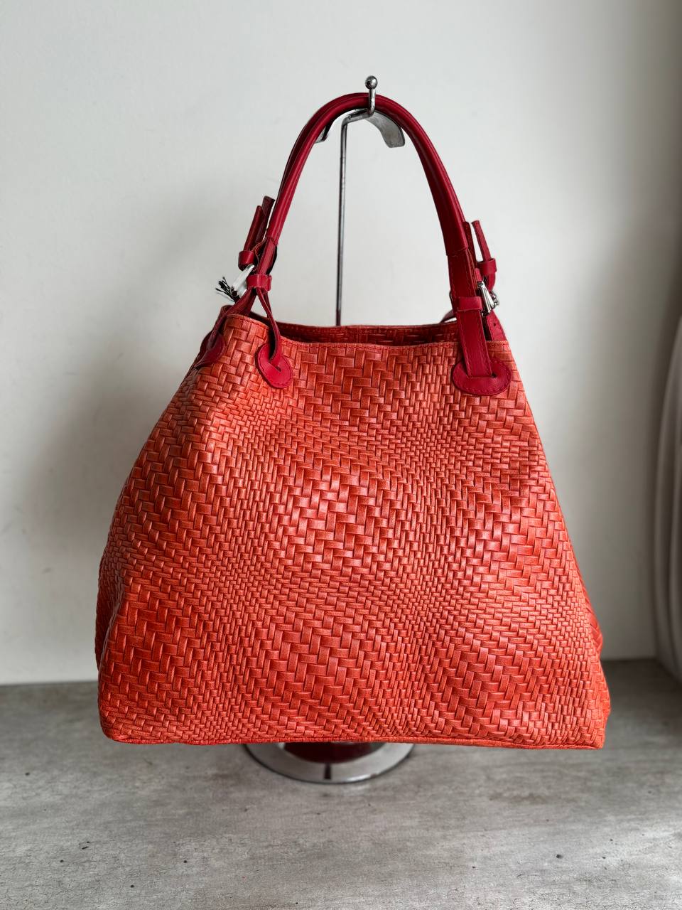 Woven Leather Tote