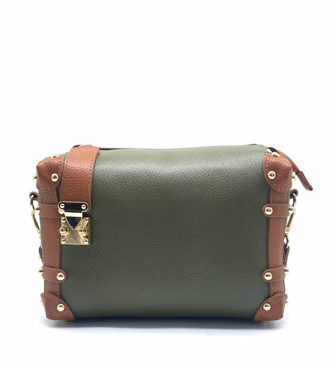 Studded Trunk Crossbody — Genuine Leather