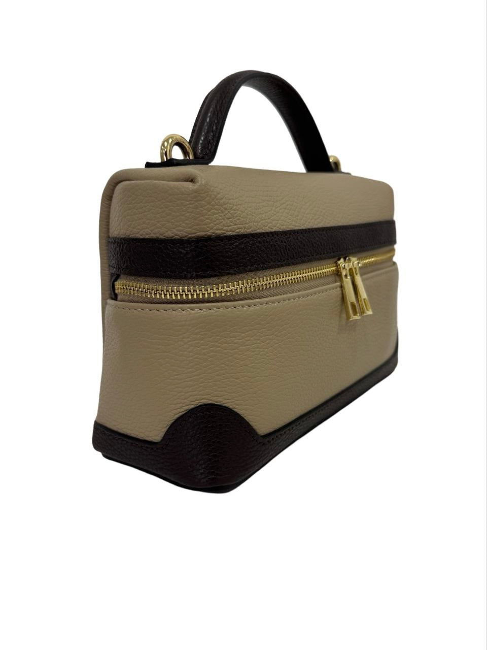 Compact Leather Top-Handle Crossbody
