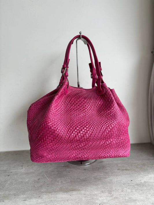 Woven Leather Tote