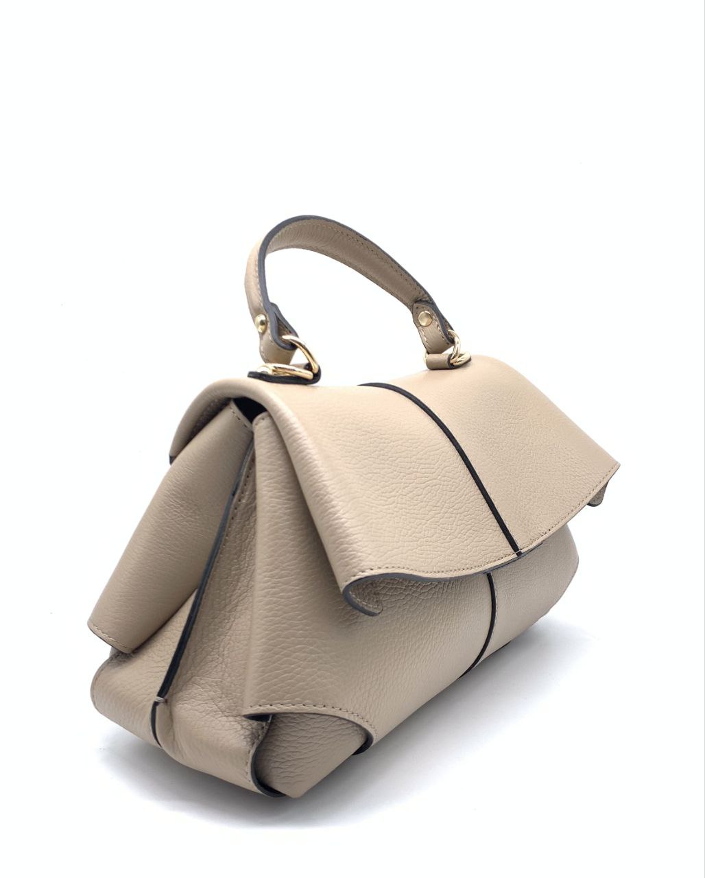 Structured Top-Handle Bag with Removable Strap