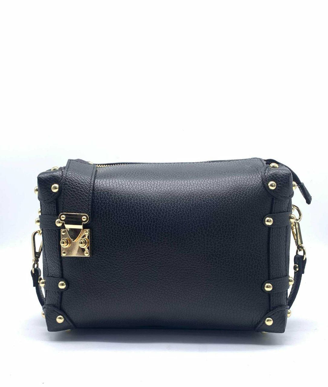 Studded Trunk Crossbody — Genuine Leather