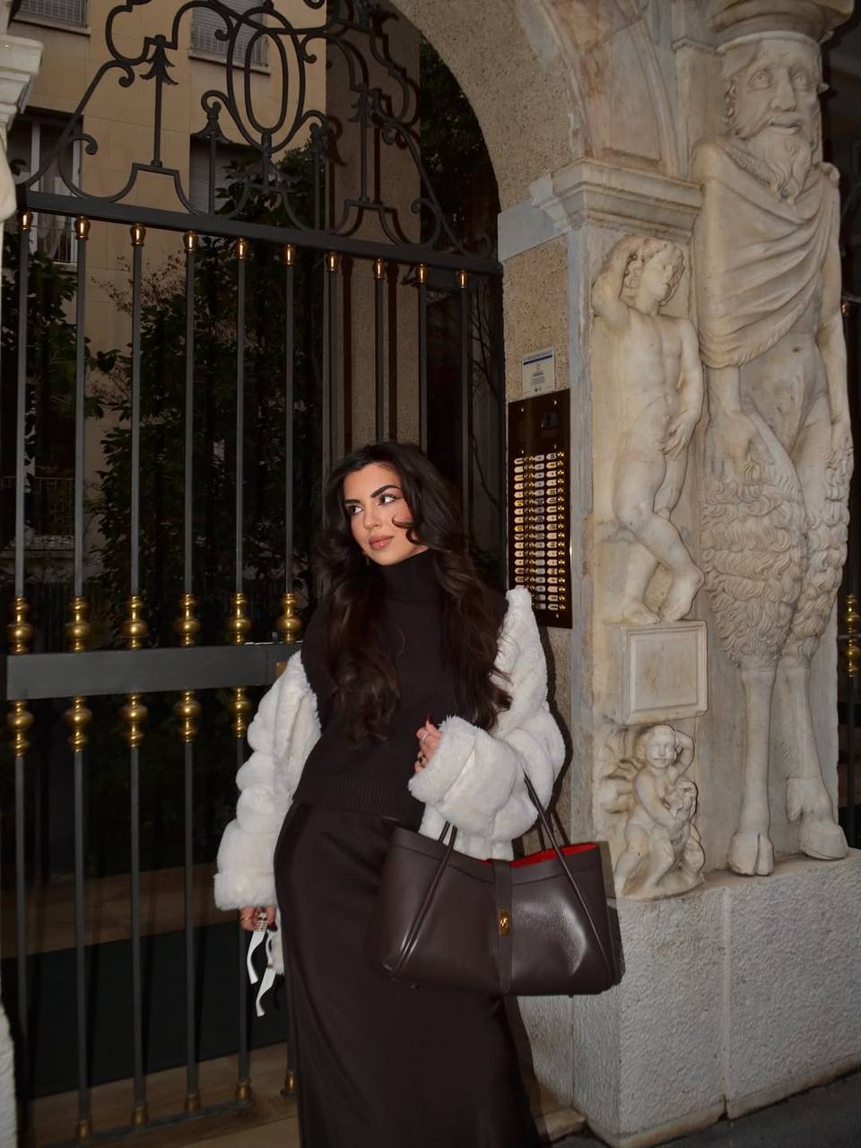 Italian Leather Structured Tote Bag