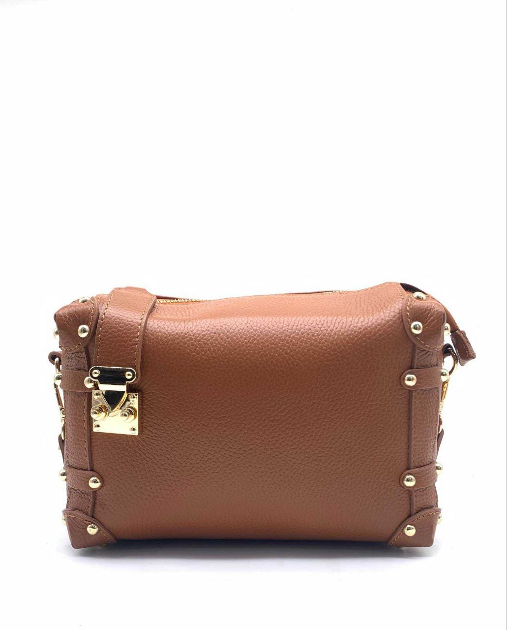 Studded Trunk Crossbody — Genuine Leather