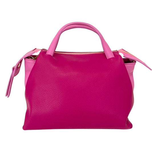 Two-Tone Italian Leather Bag with Practical Organization by Modex™