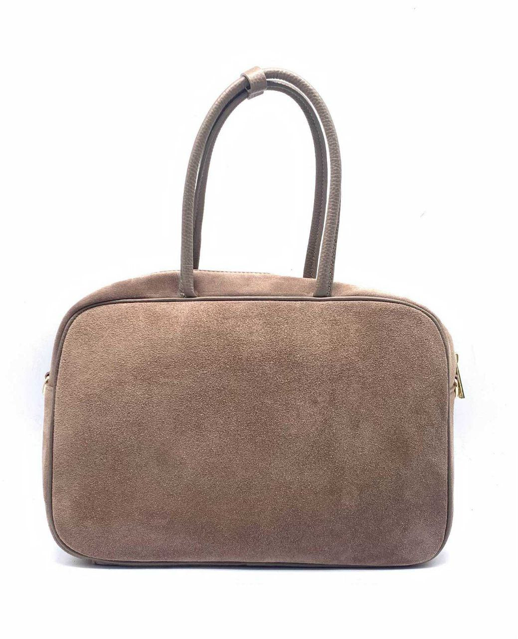Italian Suede Leather Bag with Refined Detailing — Modex™