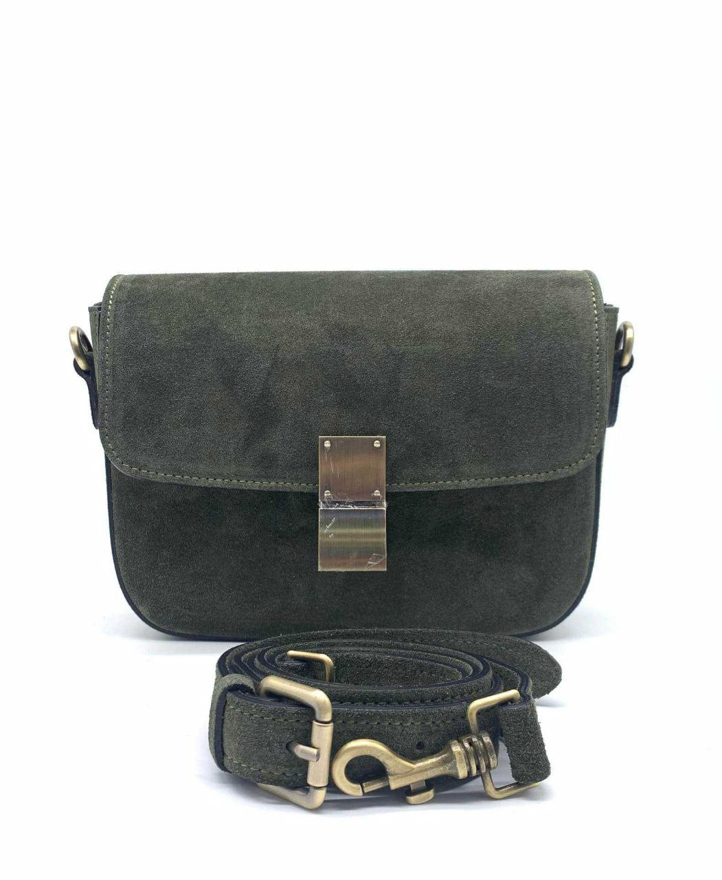 Italian Leather Crossbody with Metal Lock — Modex™