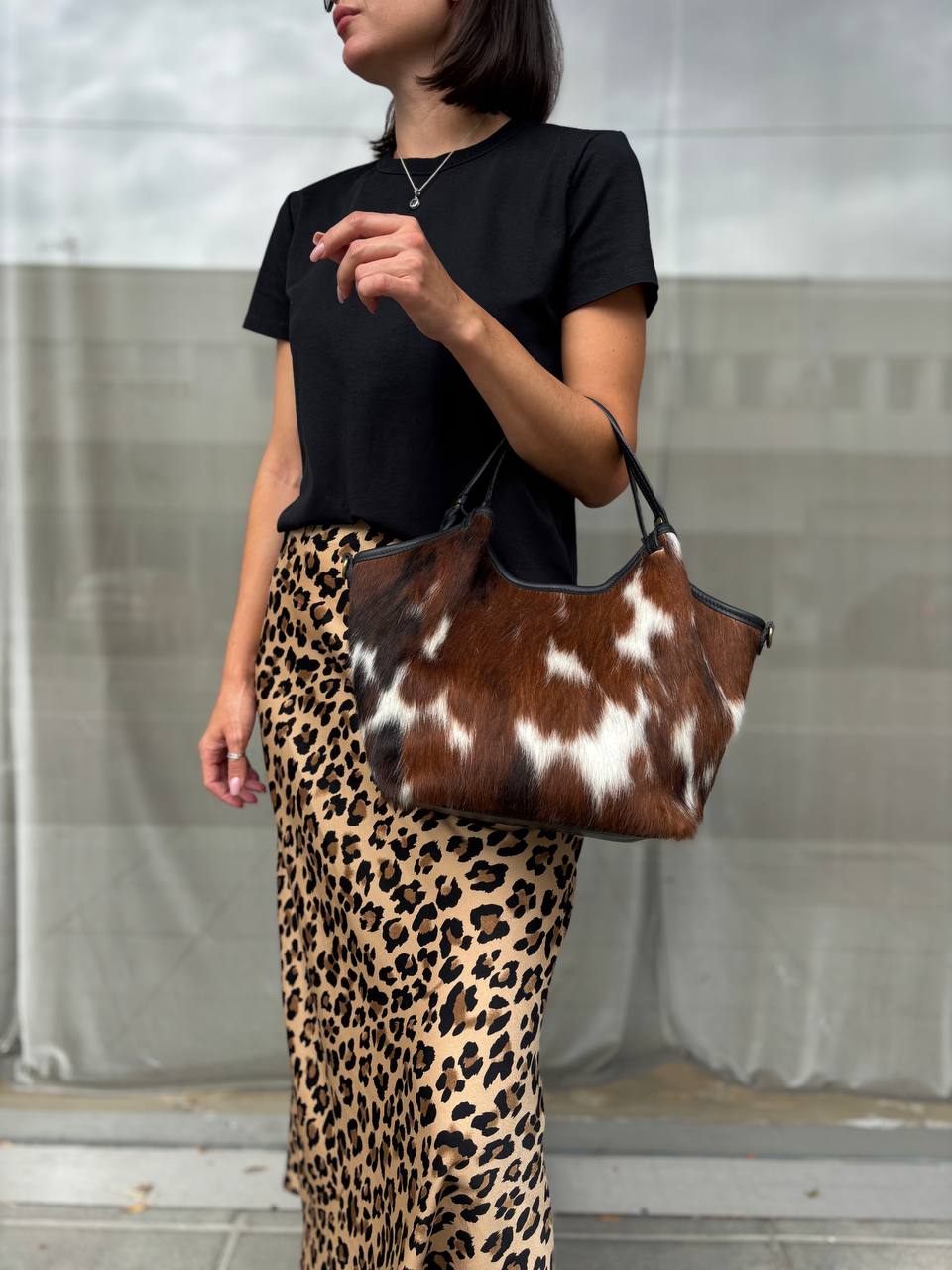 Hair-On Italian Leather Tote — Statement Luxury