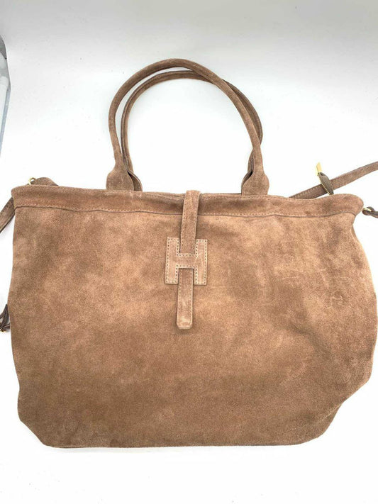 Suede Top-Handle Bag with Knot Detail