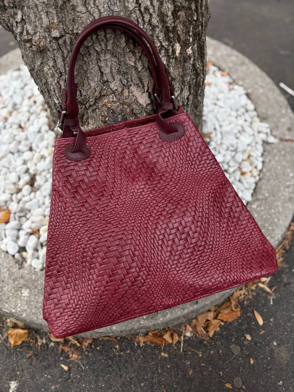 Woven Leather Tote