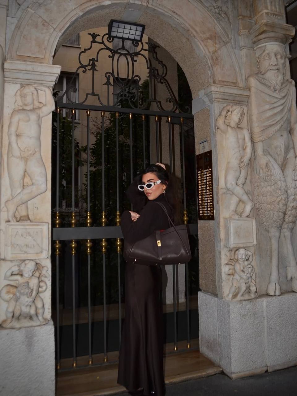 Italian Leather Structured Tote Bag