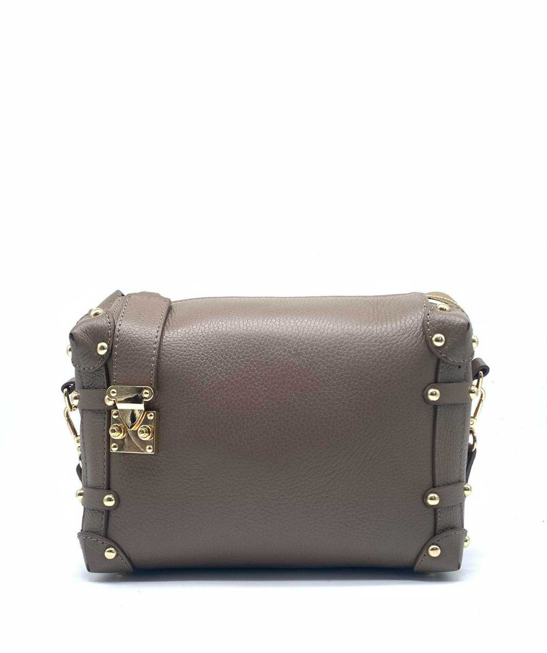 Studded Trunk Crossbody — Genuine Leather